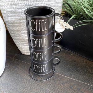 Rae Dunn COFFEE Stacked Mugs